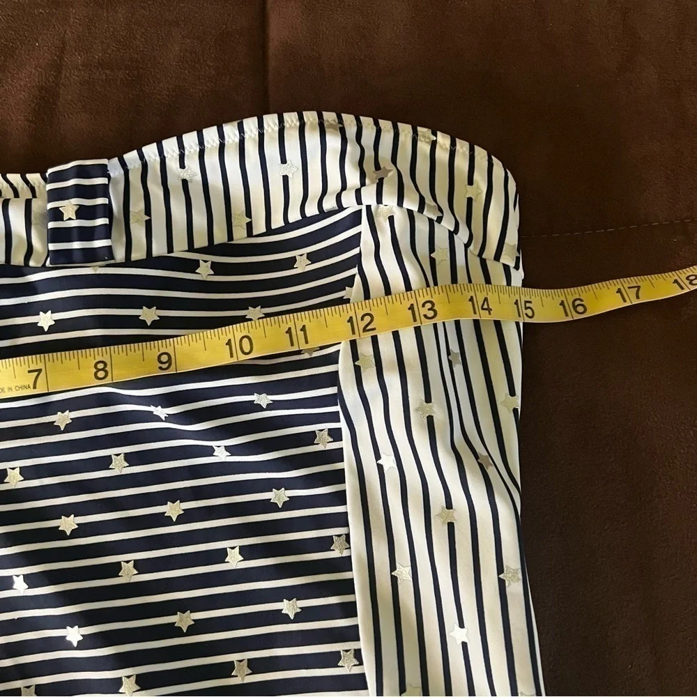 Jessica Simpson blue stars & stripes one piece swimsuit, has been ALTERED, M-L.